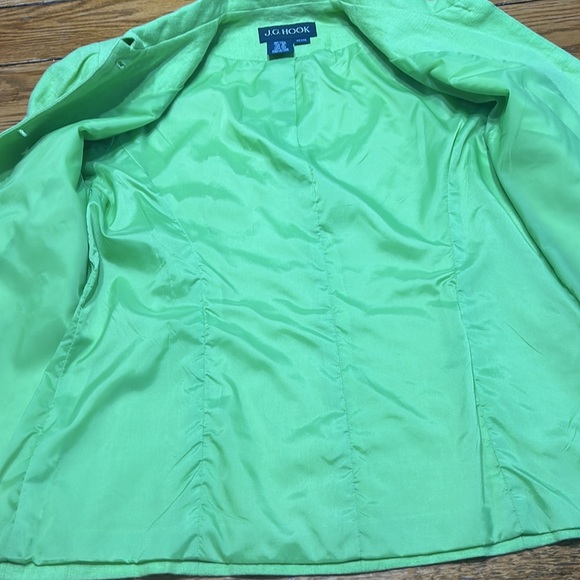 J G Hook green linen jacket, 8 petite - Picture 14 of 14